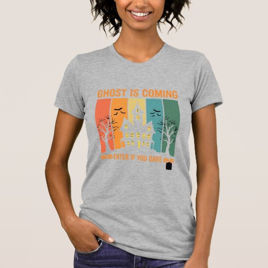 Spookhuis Halloween Vectorontwerp T-shirt (Voorkant)