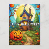 spookhuis | Happy Halloween Briefkaart (Voorkant)