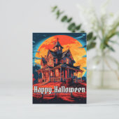 spookhuis | Happy Halloween Briefkaart (Staand voorkant)