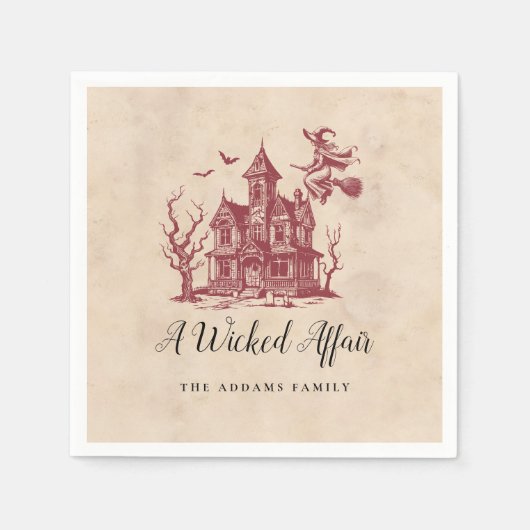  spookhuis heks Halloween Party Servet (Voorkant)
