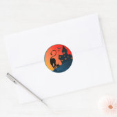 SPOOKHUIS & KAT van SHARON SHARPE Ronde Sticker (Envelop)