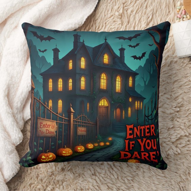 Spookhuis Kussen 'Enter If You Dare' (Deken)