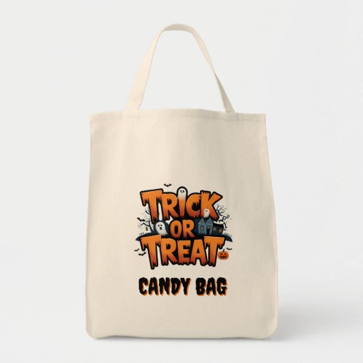 Spookhuis met spookachtig spookachtig ontwerp tote bag (Voorkant)