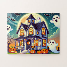 Spookhuis met vriendelijke geesten legpuzzel
