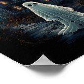 spookhuis Midnight Spooky Ghost Scary Poster (Hoek)