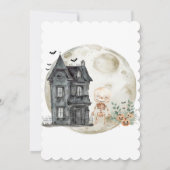 Spookhuis mummie en vrienden Halloween Party Kaart (Achterkant)