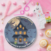 Spookhuis om middernacht papieren bordje (Feest)
