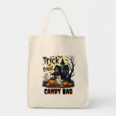 Spookhuis op spookachtige Halloween-avond Tote Bag (Voorkant)