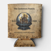  spookhuis oud papier Halloween feest Blikjeskoeler (Voorkant)