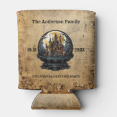  spookhuis oud papier Halloween feest Blikjeskoeler (Achterkant)