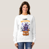 Spookhuis plezier voor Halloween traktaties! Trui (Voorkant volledig)