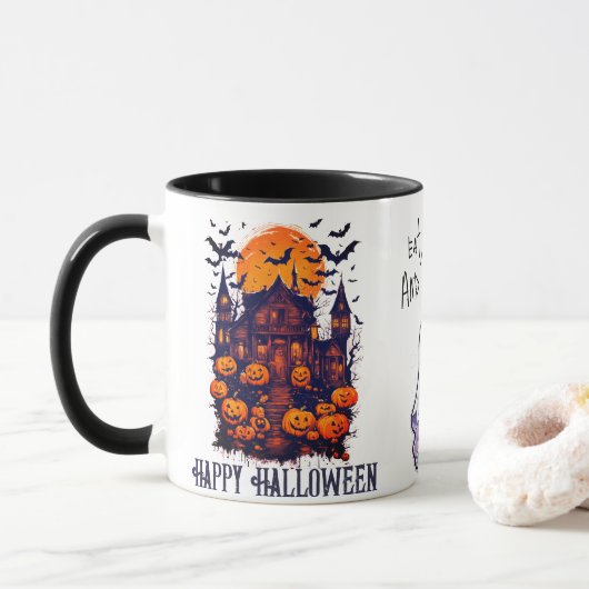 Spookhuis Pumpkin en Ghost Mok (Met donut)