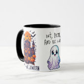 Spookhuis Pumpkin en Ghost Mok (Voorkant links)