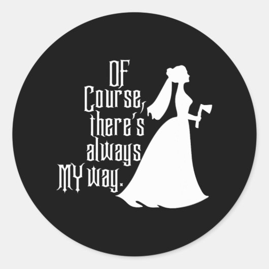 Spookhuis ronde sticker (Voorkant)