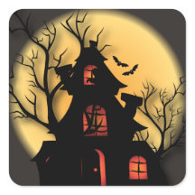 spookhuis silhouet | Halloween