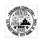 Spookhuis Spider Webs Ghosts Naam Adres Zelfinktende Stempel (Design)