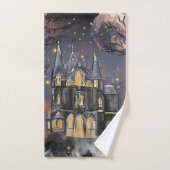 spookhuis | Spooky Volle Maan Boom en Bats Bad Handdoek (Handdoek)