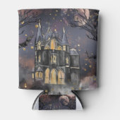 spookhuis | Spooky Volle Maan Boom en Bats Blikjeskoeler (Voorkant)