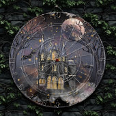 spookhuis | Spooky Volle Maan Boom en Bats Dartbord