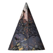 spookhuis | Spooky Volle Maan Boom en Bats Feesthoedjes (Achterkant)