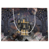 spookhuis | Spooky Volle Maan Boom en Bats Groot Cadeauzakje (Achterkant)