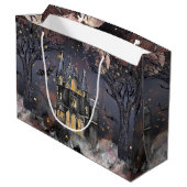 spookhuis | Spooky Volle Maan Boom en Bats Groot Cadeauzakje (Achterkant Gekanteld)