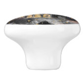 spookhuis | Spooky Volle Maan Boom en Bats Keramische Knop (Zijkant)