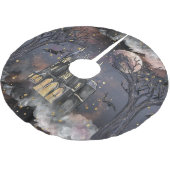 spookhuis | Spooky Volle Maan Boom en Bats Kerstboom Rok (Gekanteld)