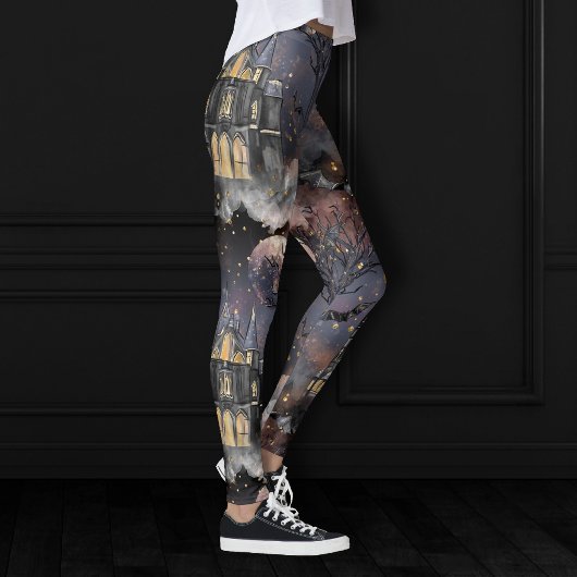 spookhuis | Spooky Volle Maan Boom en Bats Leggings