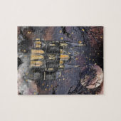 spookhuis | Spooky Volle Maan Boom en Bats Legpuzzel (Horizontaal)