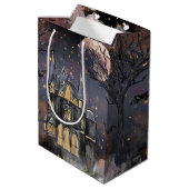 spookhuis | Spooky Volle Maan Boom en Bats Medium Cadeauzakje (Achterkant Gekanteld)