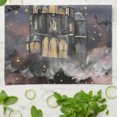 spookhuis | Spooky Volle Maan Boom en Bats Theedoek (Gevouwen)