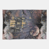 spookhuis | Spooky Volle Maan Boom en Bats Theedoek (Horizontaal)