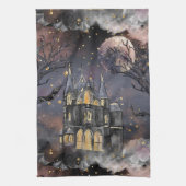 spookhuis | Spooky Volle Maan Boom en Bats Theedoek (Verticaal)