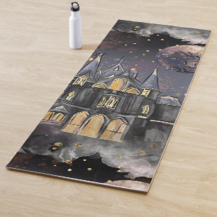 spookhuis Spooky Volle Maan Boom en Bats Yogamat