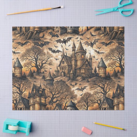  spookhuis tissuepapier (Craft)