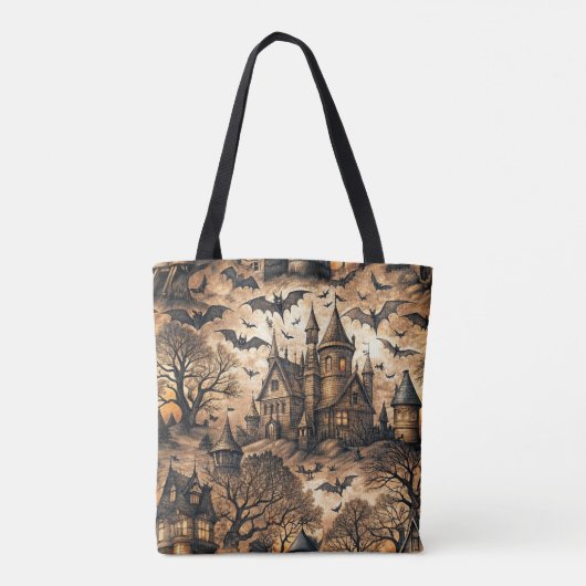  spookhuis tote bag (Achterkant)