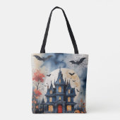 Spookhuis volle maan tote bag (Achterkant)