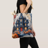Spookhuis volle maan tote bag (Dichtbij)