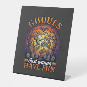Spookhuis Wezens Willen Alleen Maar Pret Hebben Gr Reclamebord Met Voetstuk