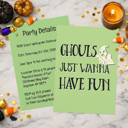 Spookhuisfeest | Nuchtere Halloweenfeest Kaart