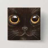 Spookie de kat vierkante button 5,1 cm (Voorkant)