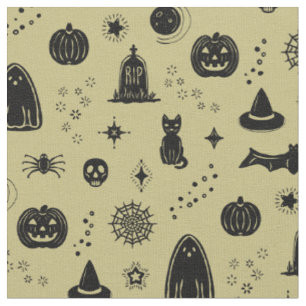 Spookie Things Patroon - Goud + Steenkool Stof