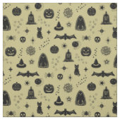 Spookie Things Patroon - Goud + Steenkool Stof (Swatch)