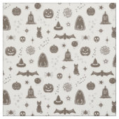 Spookie Things Patroon - Sneeuw + Aarde Kleur Stof (Swatch)