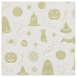 Spookie Things Patroon - Sneeuw + Goud Stof