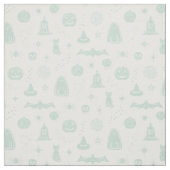 Spookie Things Patroon - Sneeuw + Mint Stof (Swatch)