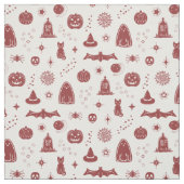 Spookie Things Patroon - Sneeuw + Robijn Stof (Swatch)