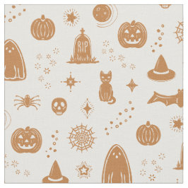 Spookie Things Patroon - Sneeuw + Roest Stof