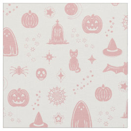Spookie Things Patroon - Sneeuw + Roze Stof